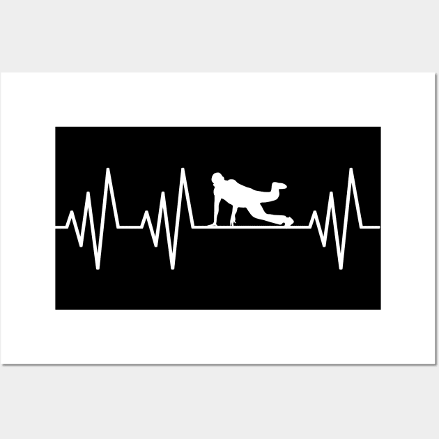 Breakdance Heartbeat Gift Breakdance lovers Wall Art by mommyshirts